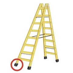 Gummifuß 65mm für Leitern mit 10-14 Sprossen