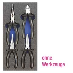 Ordnungsmodul Zangen 2  4-teilig leer BxT 165x345mm,schwarz/blau