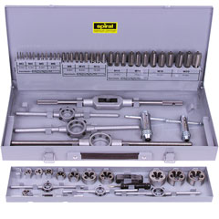 Gewindeschneidsatz M3-20,HSS inkl. Windeisen und Schneideisen-Haltern