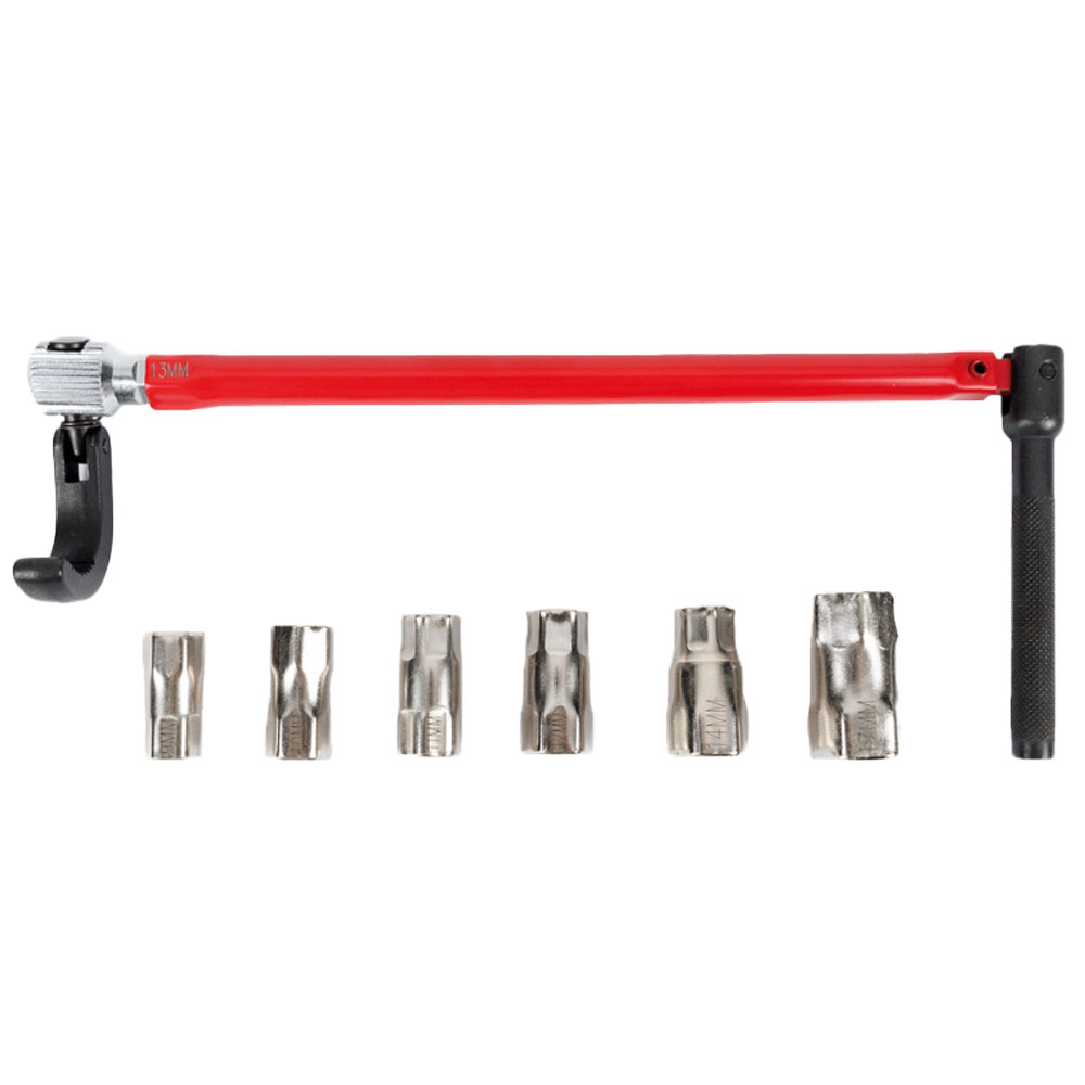 Standhahnmutterschlüssel 13 mm, Kralle SW 36 + Einsätze 9-17 mm