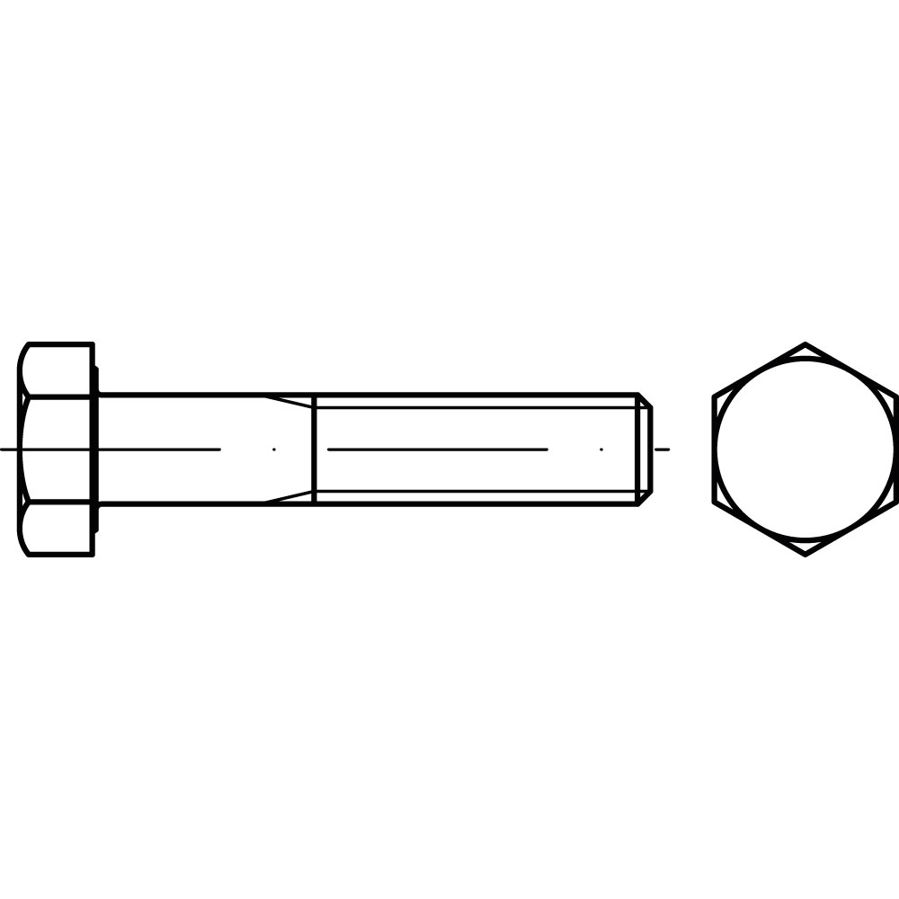 Sechskantschraube DIN 931 8.8 M 6 x 35 A2K GALV. VERZINKT VE=200