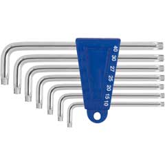 5-Stern-SI-Stiftschlüssel-Satz 7-teilig 10-40,auf Kunststoffhalter