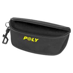 Brillengürteltasche schwarz mit Karabiner und Gürtelschlaufe