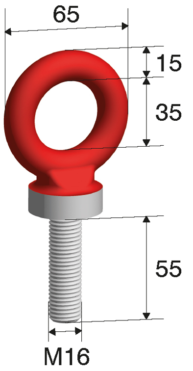 Ringschraube hochfest M16 Tragfähigkeit 1.500kg