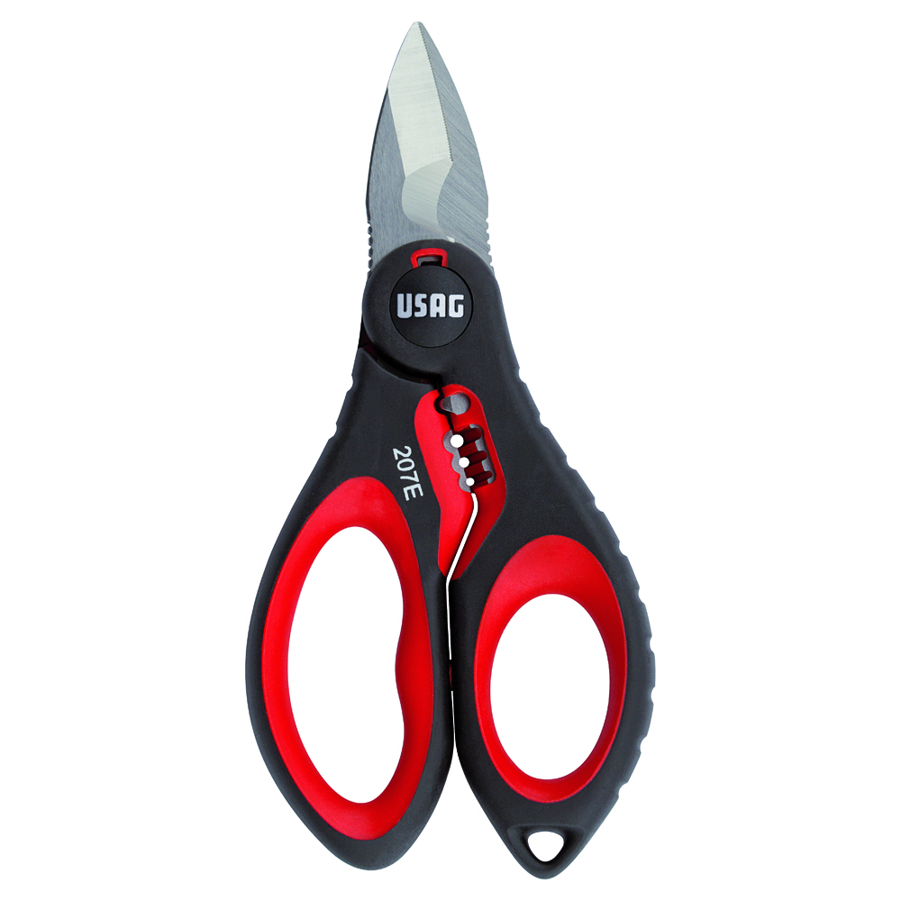 Profi-Elektrikerschere U207E,INOX,155mm universell,mit Gürtelhalterung