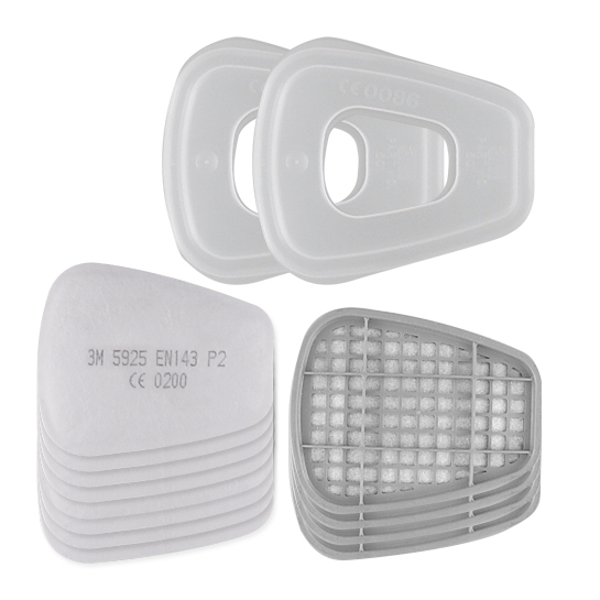 Nachfüll-Set A2P3 14-teilig Filter:4xA2+8xP3+2 Stk. Filterdeckel