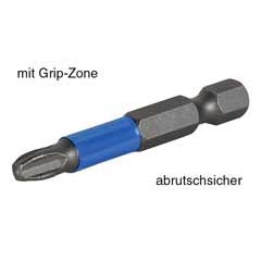 TORO-GRIP Bit 70mm/PH2 1/4" Schrauben-Bit + Grip-Krall-Torsions-Zone