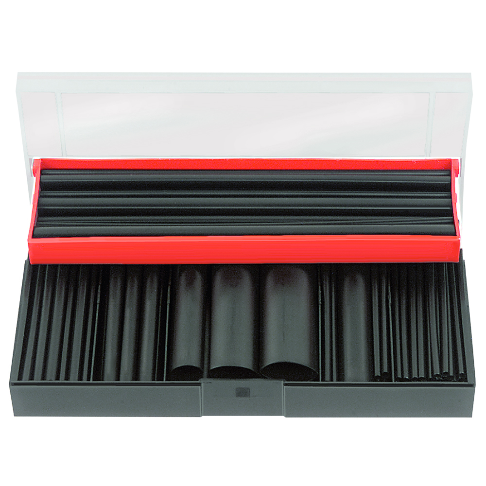 Schrumpfschlauch-Sortiment 127-teilig 2,0-13x35&75mm,schwarz,in Box