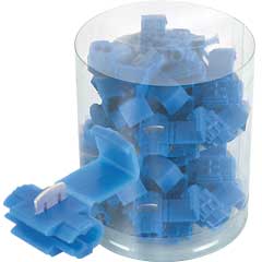 50 Stück 2,5mm² Schneidklemm-Kabel- Verbinder,blau,AWG18-14,in Dose