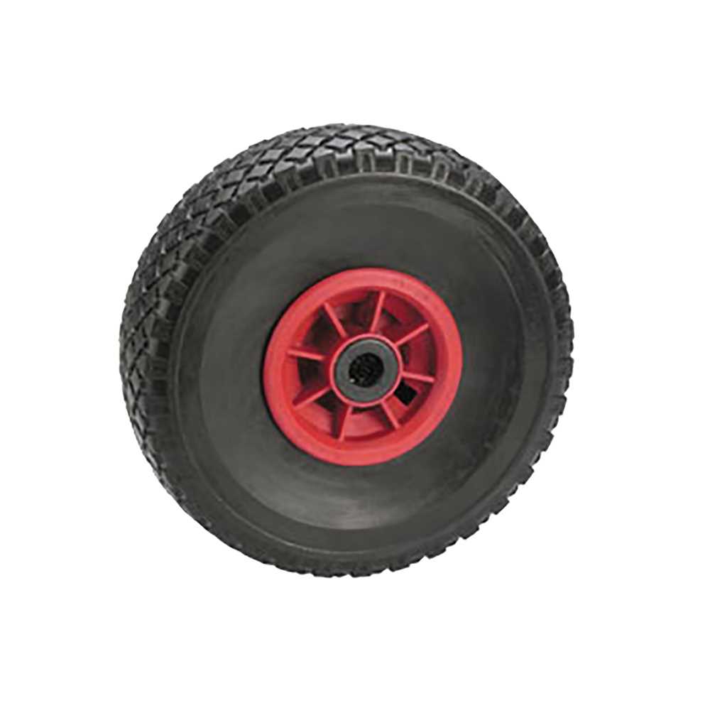 Pannensicheres PU-Rad,260x85x20mm rote Kunststofffelge,Rollenlager