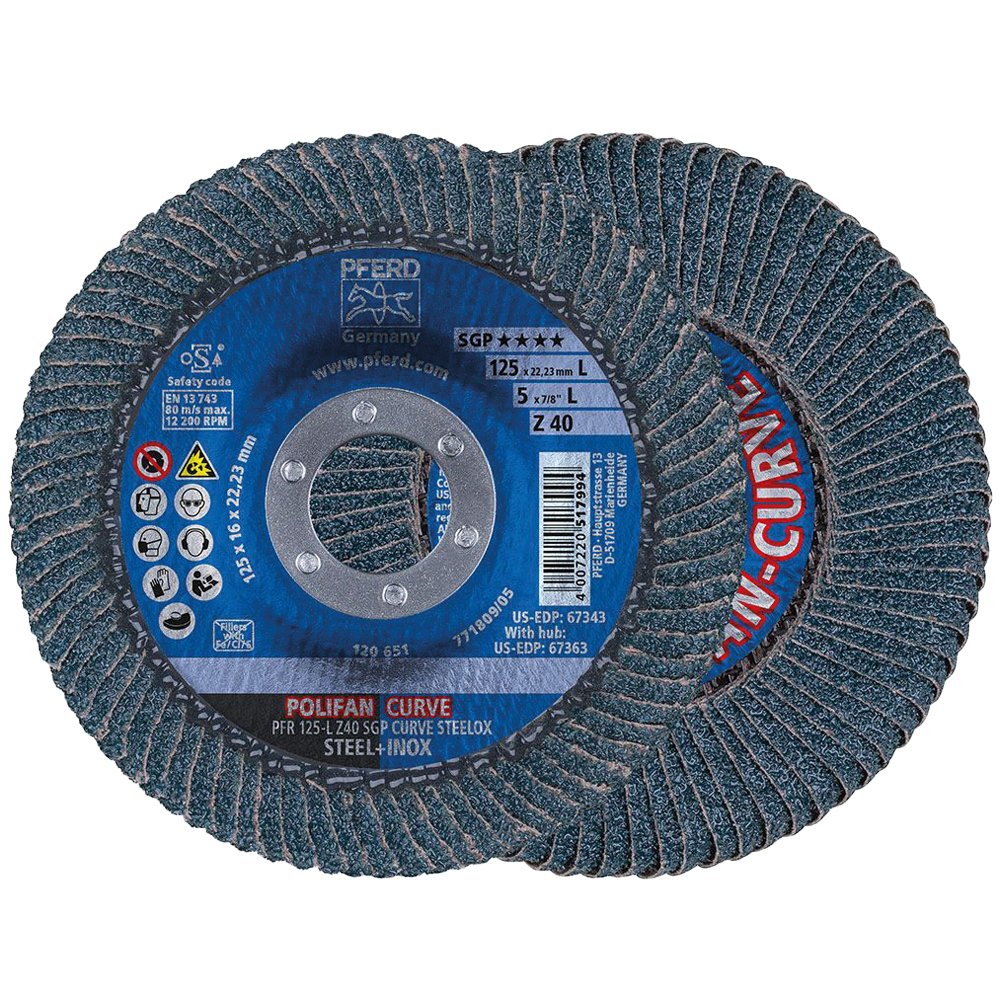 Polifan PFR 125-M Z40 SGP-CURVE STEELOX Schleifteller
