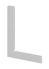 Flachwinkel INOX 100x70 DIN875/0, Messflächen geläppt