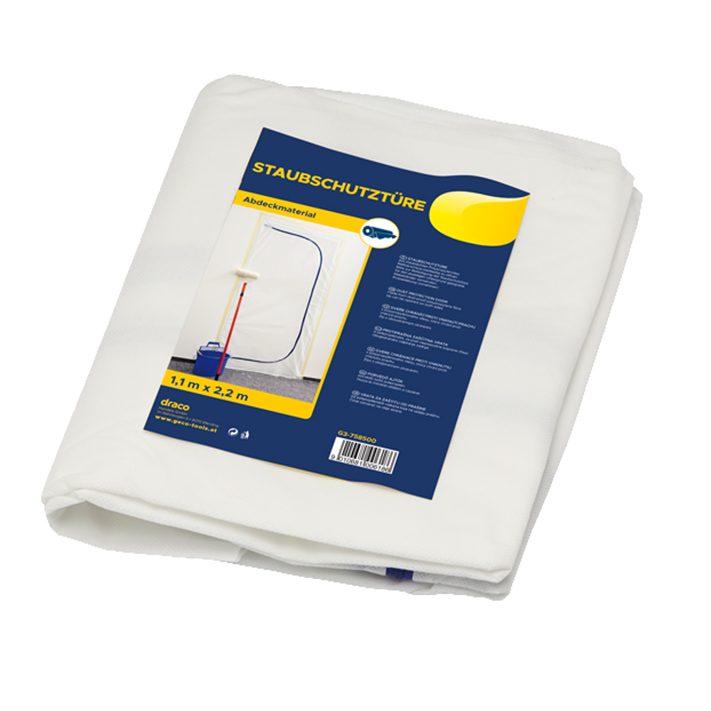 Staubschutztür m. Reißverschluß 2,2x1,1m wiederverwendbar