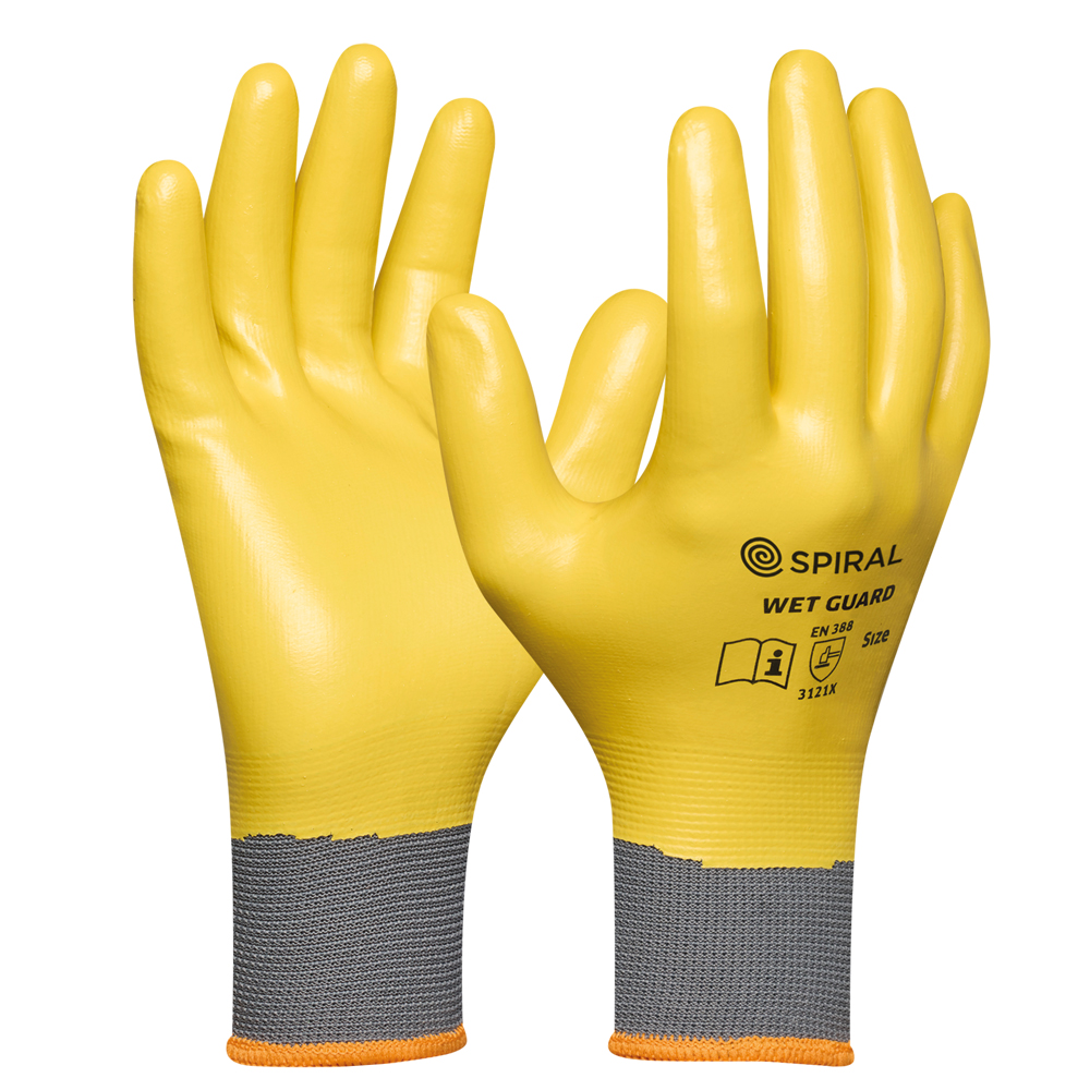 Montagehandschuh spiral Wet Guard Gr.9 EN 388 3.1.2.1.X Cat.II vollbeschichtet