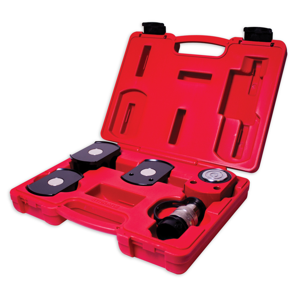 Flachzylindersatz 10t/11mm Hub Komplettsatz Magnetadapter mit Koffer