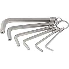 Sicherheits-6-kantschlüssel-Satz 2,5-8mm DIN911,mit Loch,f. Stift-6-kantschrauben