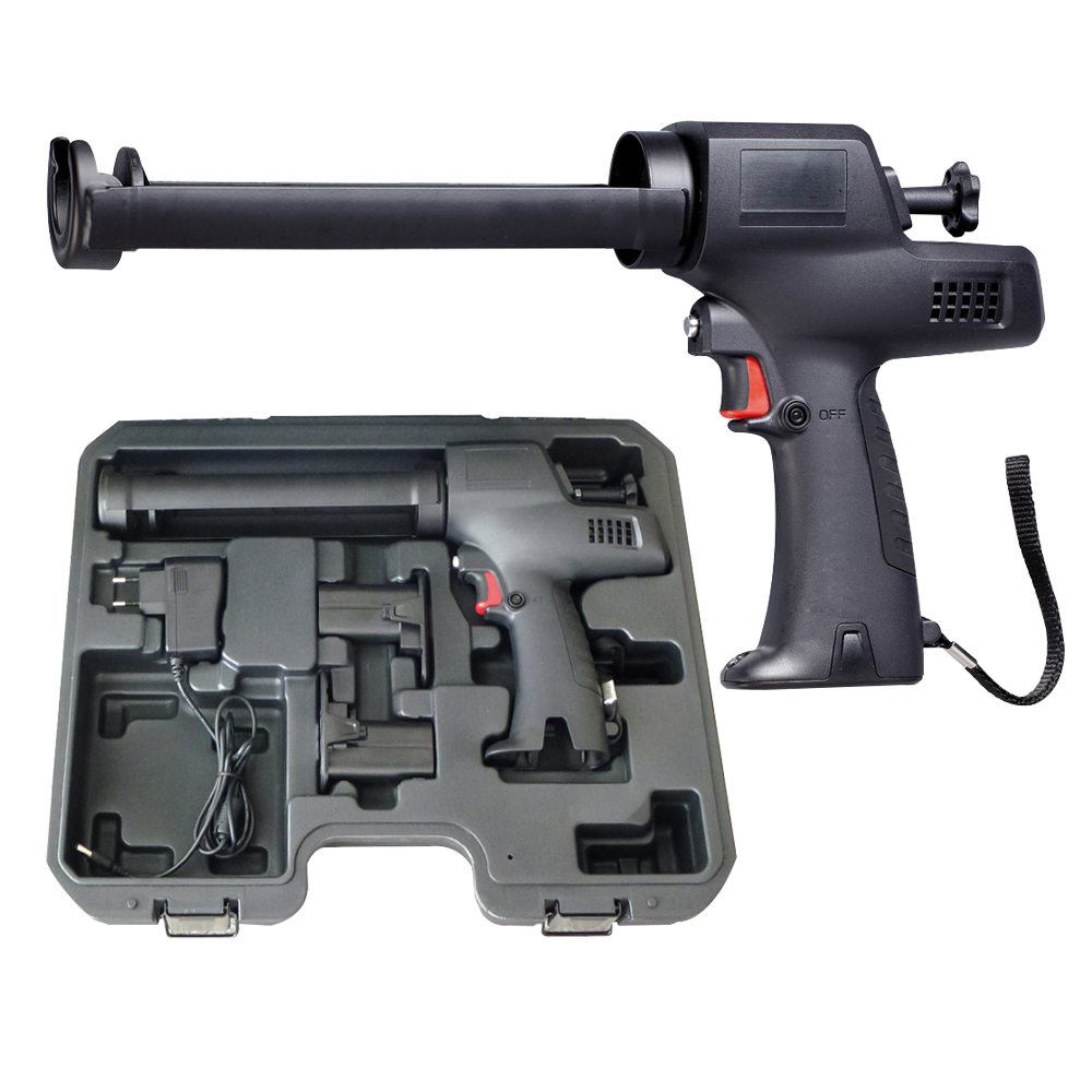 Kartuschenpresse POWER-PRESS 7,4V LiIon Akku,für 310ml Kartuschen,im Koffer