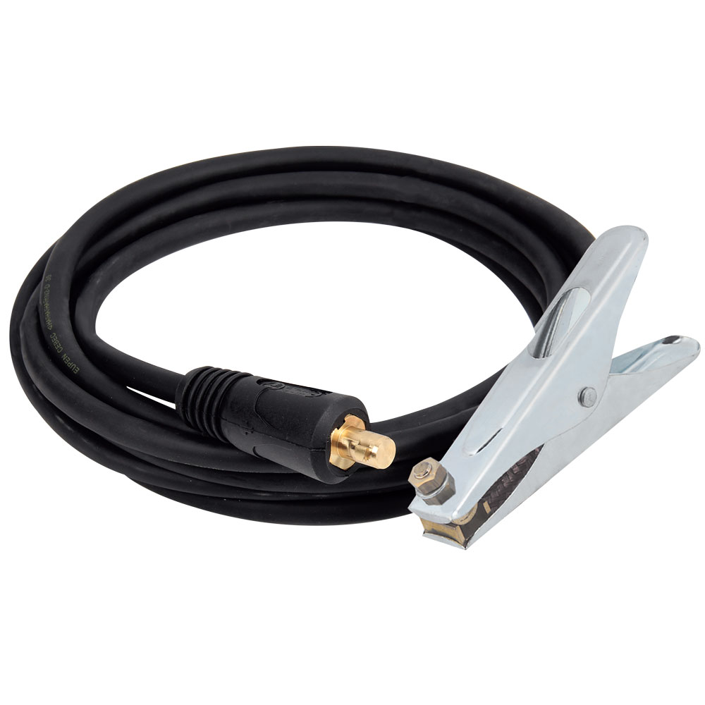 Massekabel mit Masseklemme 4m 200A,25mm² Neopren,Dorn 13mm