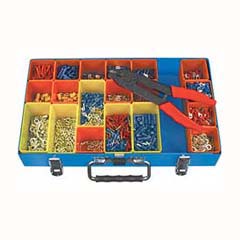 Kabelschuh-Sortiment +ABIKO 50 2000-tlg, isolierte Kabelschuhe,Trichterform