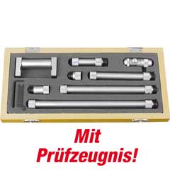 Innen-Messschrauben 50-600mm+Zertifikat Satz 8 teilig, DIN 863 im Holzkasten