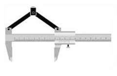Zirkel-Schiebelehre MB200x40mm Nonius 1/10mm gehärtet und geläppt