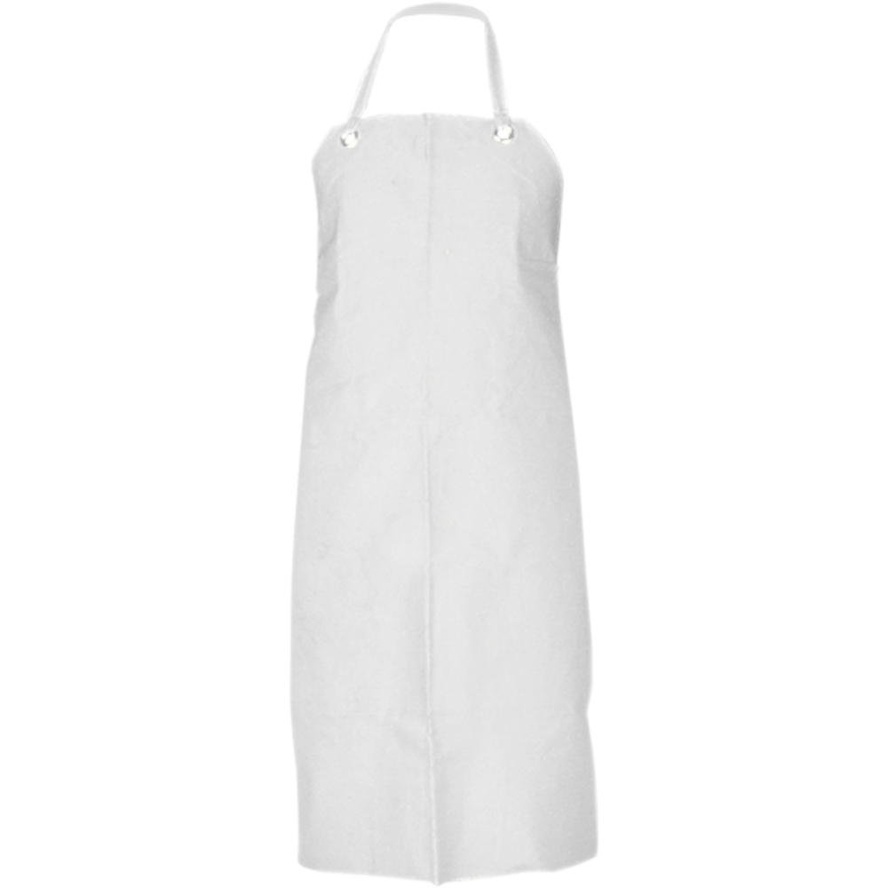 Schutzschürze PU weiß 90x115 cm,ca.0,3mm stark, EN 467, 370 g/m²