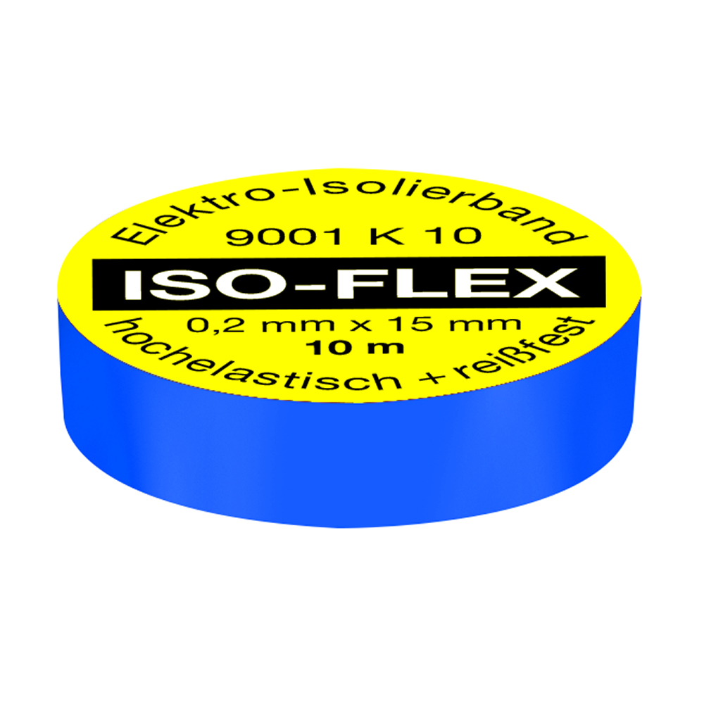 Elektroisolierband PVC blau 15x0,2mmx10m kältefest,selbstklebend