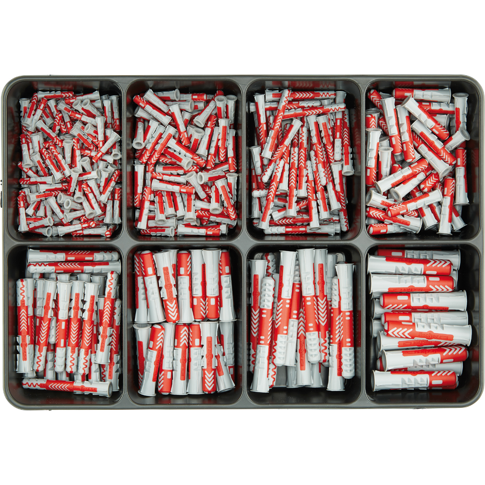 SPIRAL Sortimentkoffer 385-teilig Fischerdübel Typ "DUOPOWER"