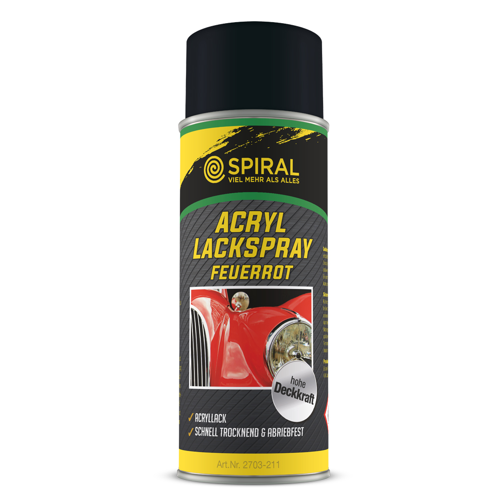Lackspray glänzend feuerrot 400ml RAL 3000 schnelltrocknend,abriebfest
