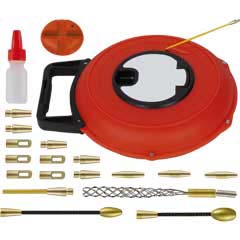 Katiblitz-Einziehset 20m/19-teilig 20m Glasfasereinziehband und Zubehör