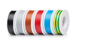 PVC Elektroisolierband "GRÜN-GELB" 15mm x 0,15mm x 10m VDE,ÖVE Prüfz.