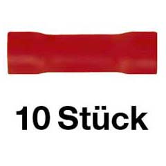 10 Stk.Stoßverbinder 0,5-1,0mm² rot Länge 25mm
