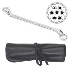 Doppel-RingschlüsselSZ 12-teilig,6-32 15/64-1 1/4+E8-40+XZN+Ribe,tief gekröpft