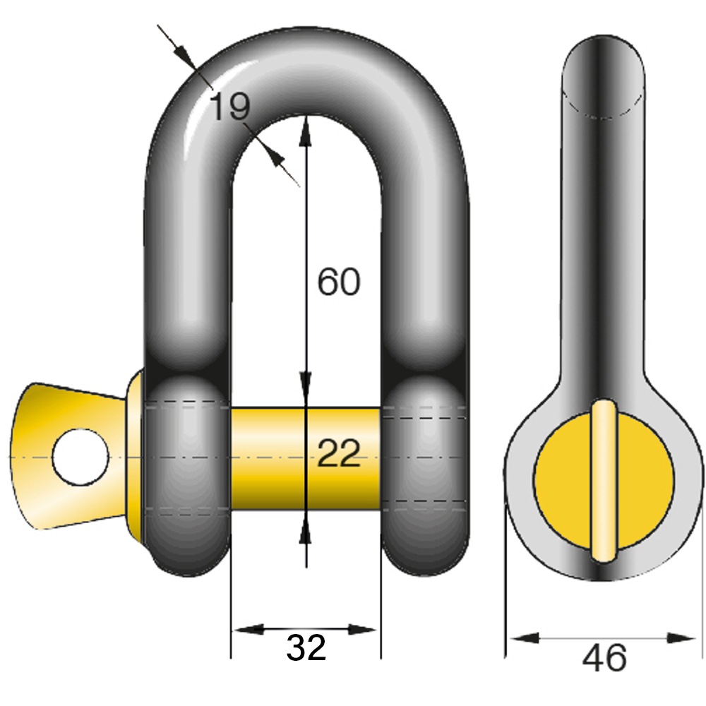 Schäkel 4,75 t hochfest