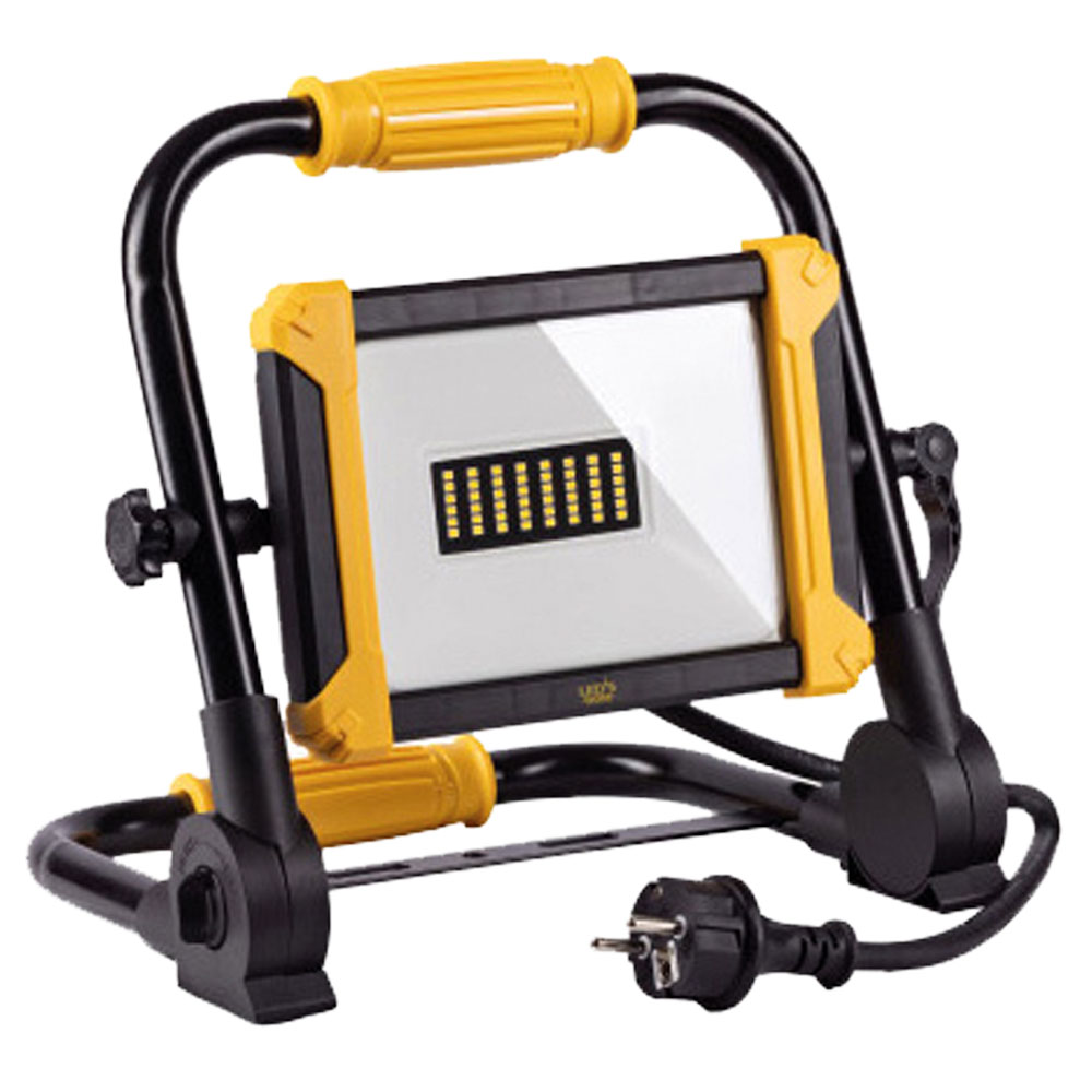 LED Strahler 30W 3900lm, 230V IP65/IK08,3m Kabel,Klapp-Tragegestell