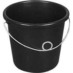 Baueimer 12 l mit Ringbügel grau