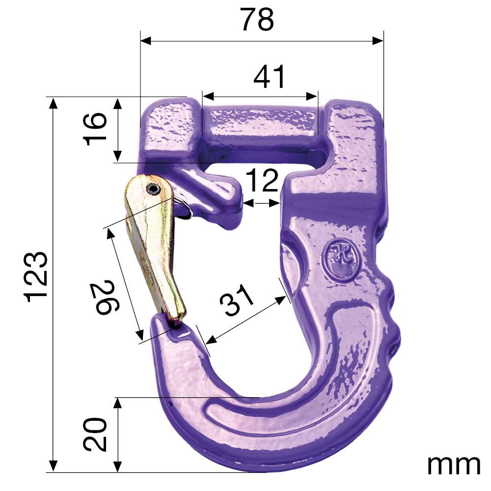 Rundschlingen-/Hebebandhaken RH-1 vilolett,Tragfähigkeit 1.000kg