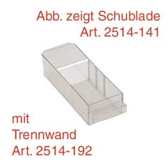 Kleinteilmagazin-Lade 150-0CL,glasklar