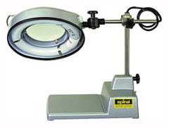 Tisch-Leuchte+Stand-Lupe 5-fach 125mm Ø und Spar-Rund-Lampe 22W