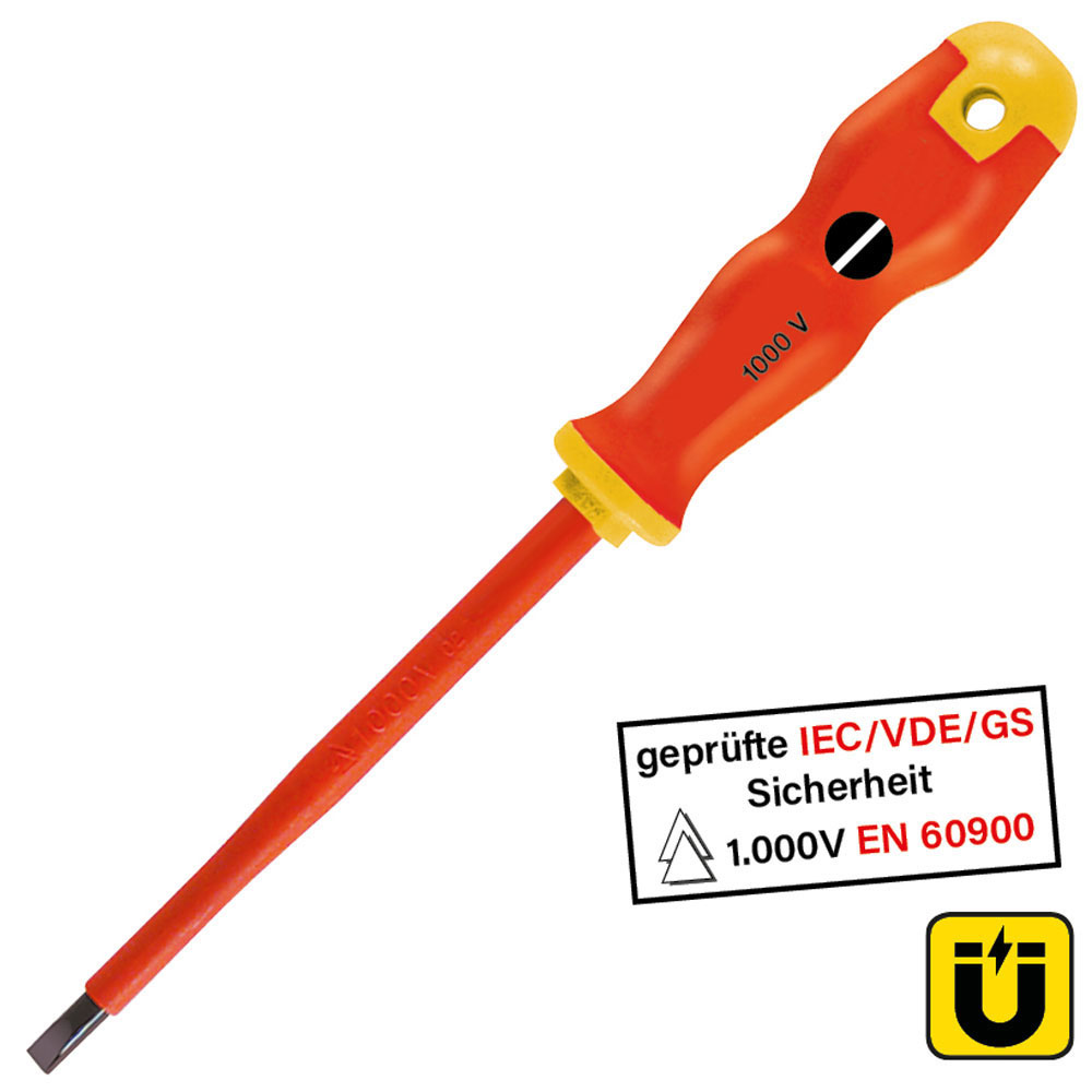 IE-SI GRIP Schraubenzieher 4,5x125mm Antirutsch-Heft,nach EN60900/1000 Volt