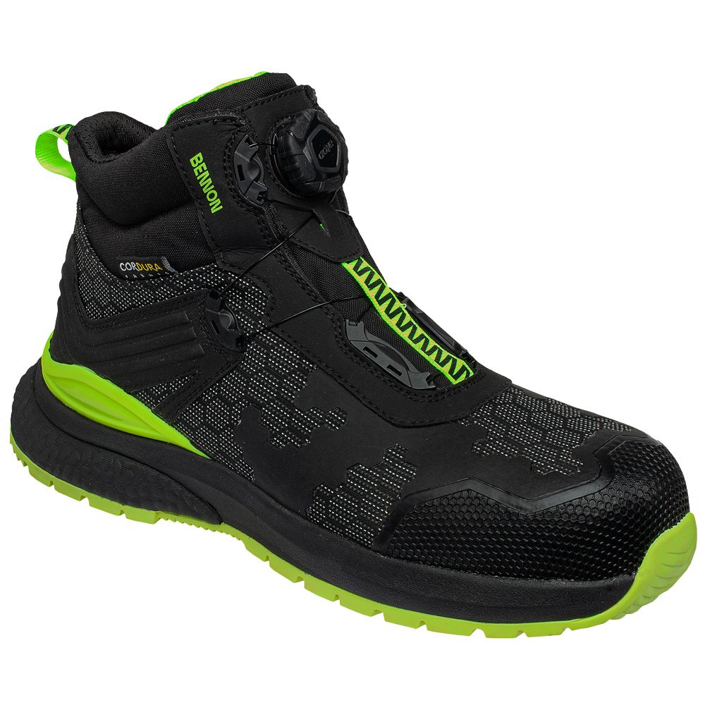 Sicherheitsstiefel PREDATOR S3 ESD Gr.42 EN 20345 S3 SRC, HRO, ESD, schwarz/grün