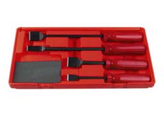 Dichtungs-Schab-Box 4-teilig,mit Heft zum Entfernen v.Dichtungen,Ölkohle,usw.