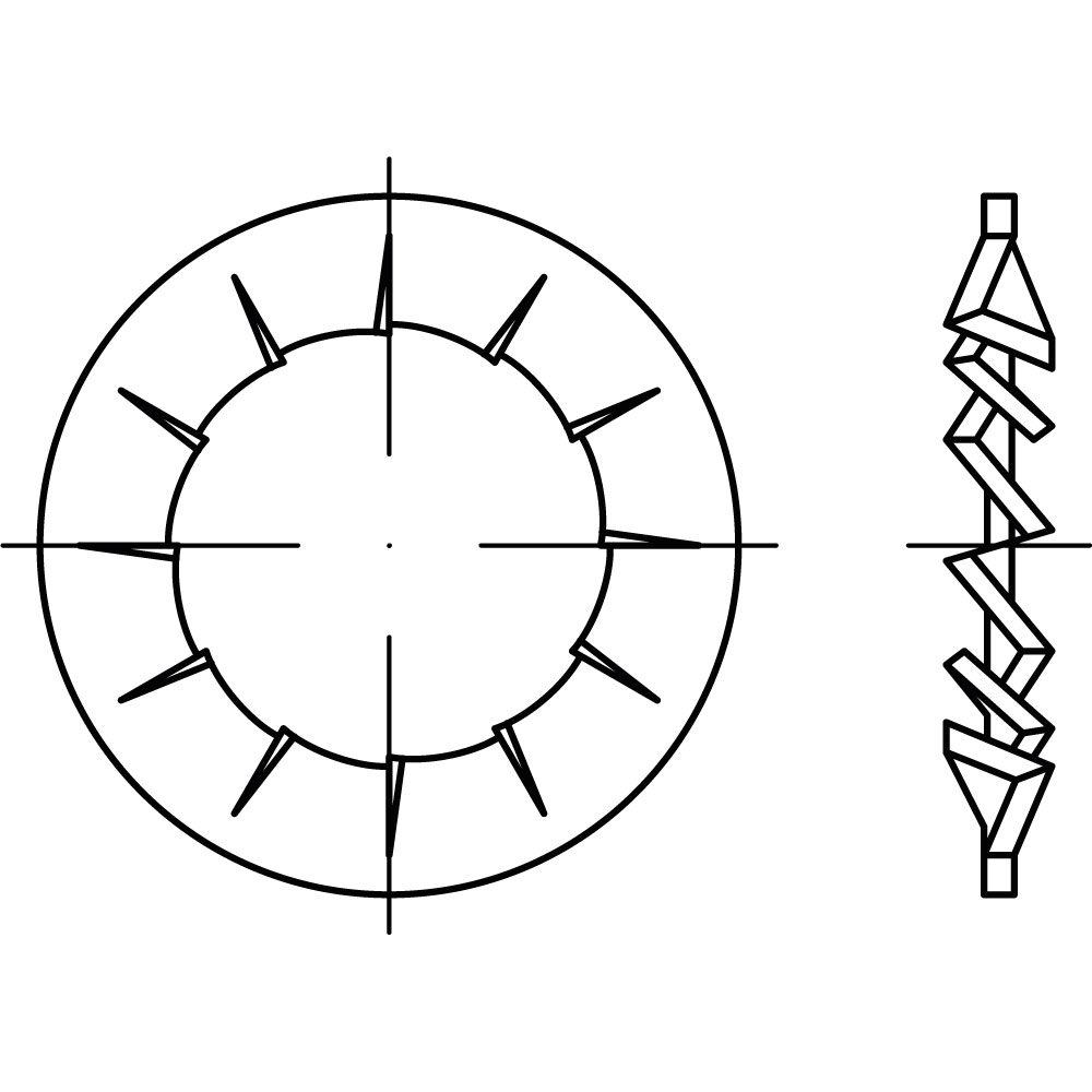 Fächerscheiben DIN 6798 1.4310/A1 I 6,4 ROSTBESTÄNDIG VE=1000