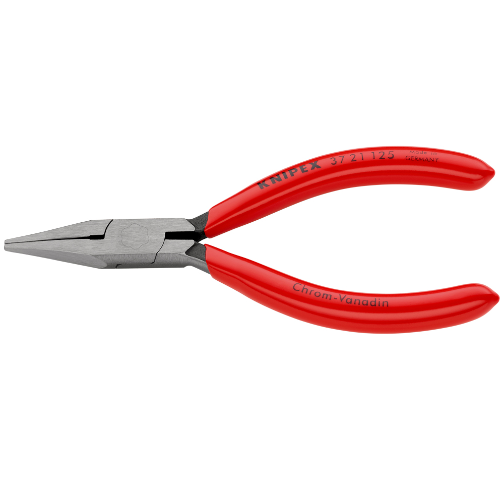 Greifzange 125mm, fla.spitze back,atra. schwarz, poliert, f. Feinmechanik