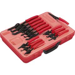 Univ. Kombi-Sicherungszangen-Set,13-tlg. für Innen-u. Außensicherungsringe 8-82mm