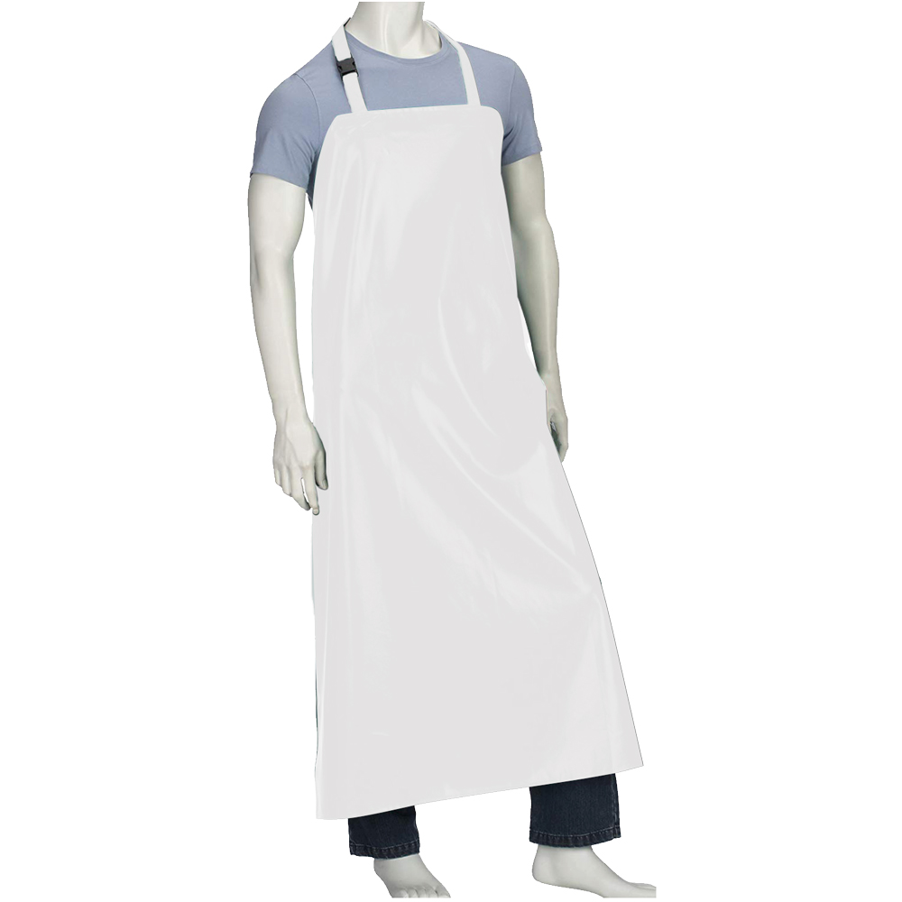 Waschschürze PVC, weiß, 125x100cm wasserundurchlässig, reiß-und knickfest