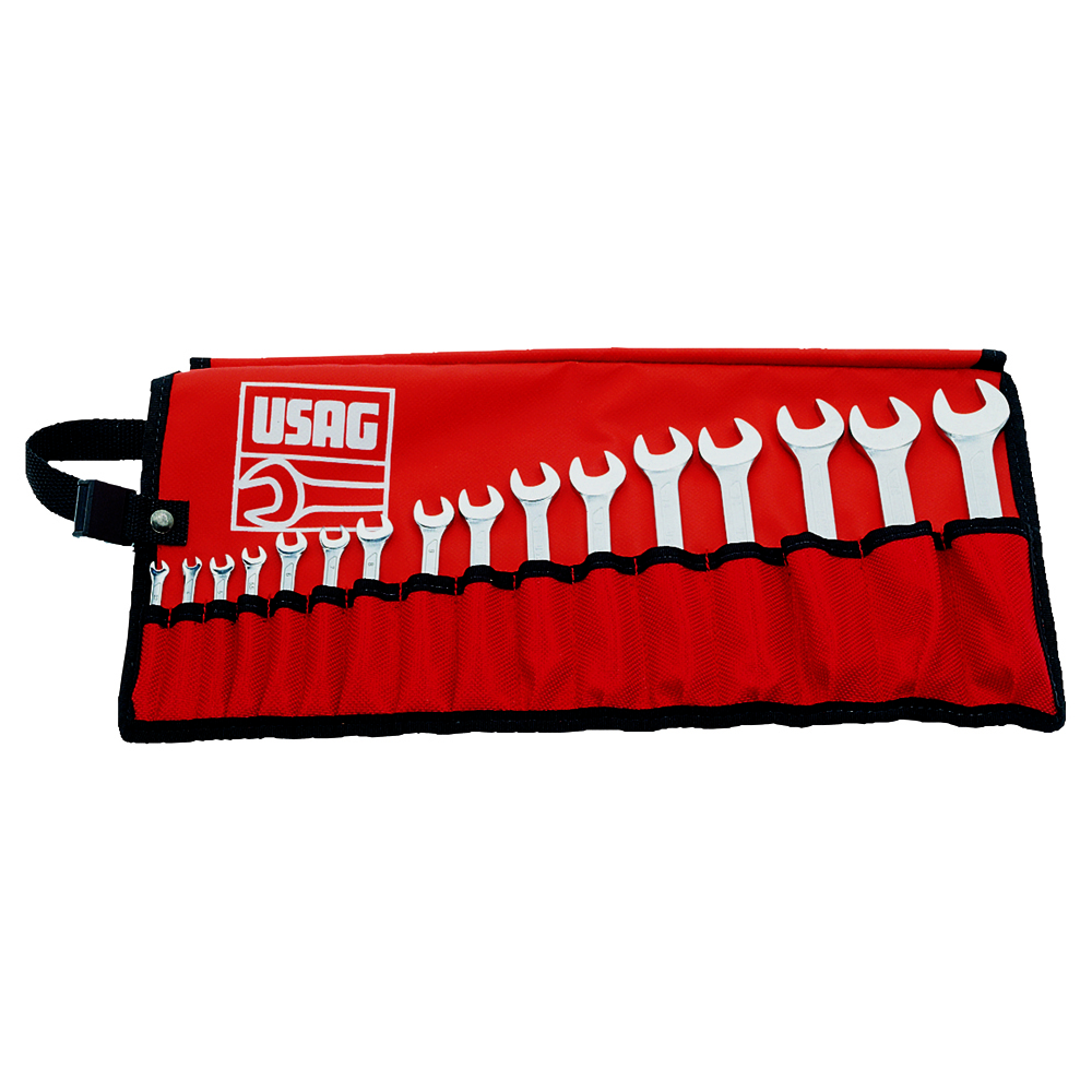 Gabel-Ringschlüsselsatz U285C,16-teilig 3,2x3,2-17x17,verchromt,Elektronik