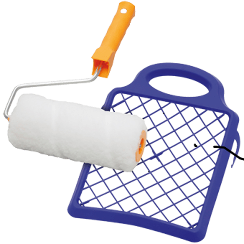 Rollergarnitur ECO 240mm Farbwalze,Bügel und Abstreifgitter