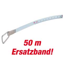 Ersatzband weiß 50m zu Art.Nr.0178-047 einbrennlackiert,durchgehende mm-Teilung