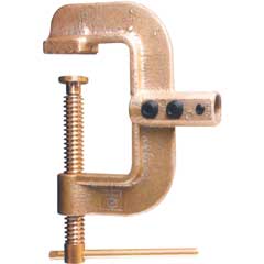 Klemme,Messing 700A 95x50mm,mit Klemm-6-kantschrauben